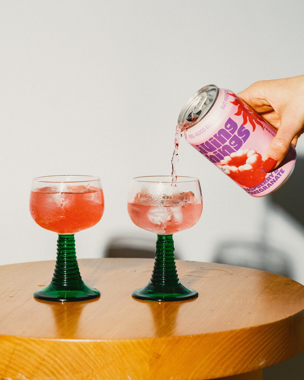 Living Things Raspberry & Pomegranate Prebiotic Soda